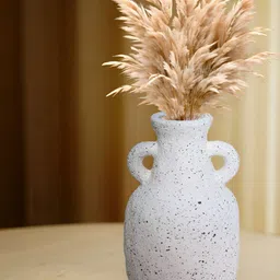 Cortina White Textured Jug Shaped Flower Vase-image-27