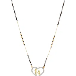 SUNHARI Gold-Plated Artificial Stones and Beads Mangalsutra image 2