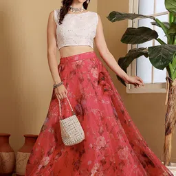 Frolic Rolic Sequin Embellished Round Neck Sleeveless Saree Blouse image 2