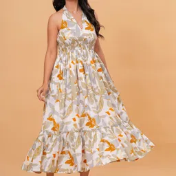PINGAKSH Print Fit & Flare Midi Dress-picture-36