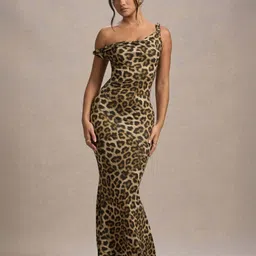 StyleCast Women Animal Printed Shoulder Straps Bodycon Maxi Dress-image-55
