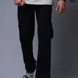 MADSTO Men Pack Of 2 Cotton Mid-Rise Straight-Fit Cargos Trackpants-picture-38