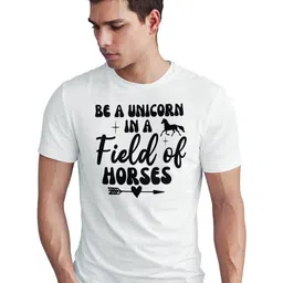 Seekbuylove Be A Unicorn Printed Round Neck Short Sleeves Pure Cotton Bio Finish T-shirt-picture-32