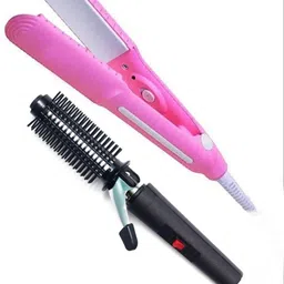 quktion SX-8006 Ceramic Plate Straightener NHC-471 Iron Rod Hair Curler (Multicolor) Personal Care Appliance Combo-image-8