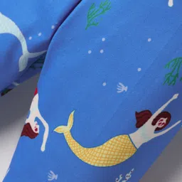Kookie Kids Full Length Lounge Pant Mermaid Print - Blue image 3