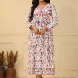 MERAAKI FASHION Floral Print Fit & Flare Maxi Dress-picture-11