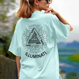 AUSK Women Graphic Printed Round Neck Cotton Oversized T-shirt-picture-25