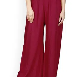 Neelokurti Women Regular Fit Mid-Rise Flat-Front Trousers-image-32