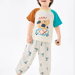LULU & SKY Unisex Kids Printed High-Rise Easy Wash Trousers image 3