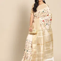 KALINI Floral Embroidered Silk Cotton Mysore Silk Saree-picture-31