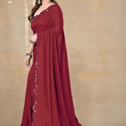 KALINI Sequinned Silk Blend Saree-image-43