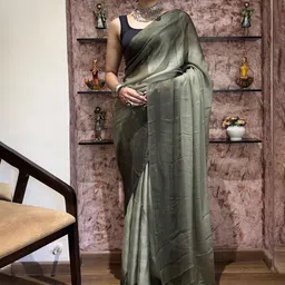 Rangtulika Ethnics Striped Poly Georgette Ready to Wear Saree image 3