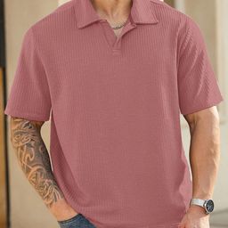 RAHI TRENDZ Men Self Design Polo Collar T-shirt-picture-26