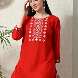 Fashion4word Women Yoke Design Rayon Top-picture-29