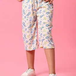 V-Mart Girls Printed Mid-Rise Cotton Capris-image-87