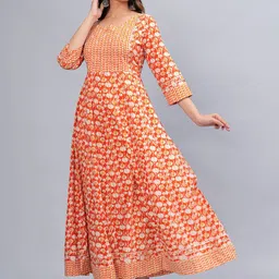 Mishree Collection Printed Maternity Fit & Flare Maxi Dress image 4