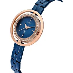 Timex Women Brass Dial & Stainless Steel Straps Analogue Watch TWEL24302 image 5