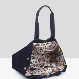 Black Spade Women Typography Printed Shopper Tote Bag image 3