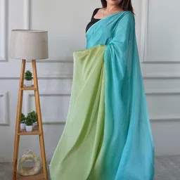 HERE&NOW Ombre Poly Georgette Saree image 5