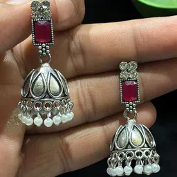 Anouk Dome Shaped Jhumkas Earrings image 4