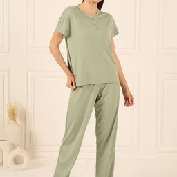 Sweet Dreams V-Neck Short Sleeves Night suit-picture-14