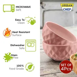 urban chef Ceramic Multicolour 500 ML Serving Bowl Set of 4 image 4