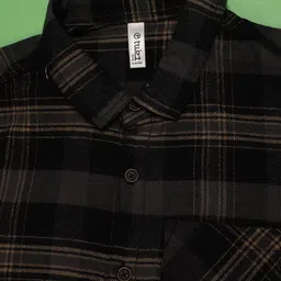 V-Mart Boys Tartan Checks Checked Spread Collar Cotton Shirt image 4