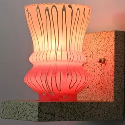 SOMIL Pink Glass Cylinder Printed Wall Lamps-picture-11