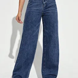 MK Women Comfort Wide Leg High-Rise Jeans image 1