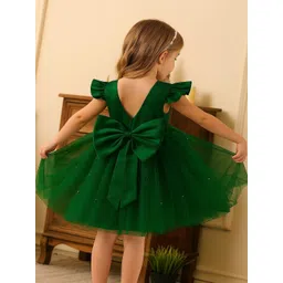 YK Ethnic Motifs Net Fit & Flare Dress image 2