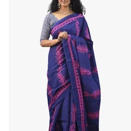 TROPWEAR Ikat Ethnic Motif Pure Cotton Saree-picture-18