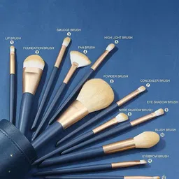PURRPALAX Set Of 13 Makeup Brush Set With Leather Box image 3