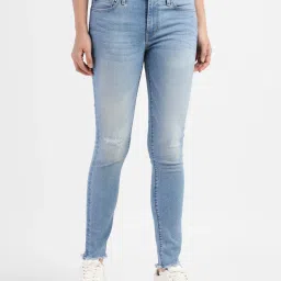 levi's Women's 711 Blue Skinny Fit Mid Rise Jeans image 2