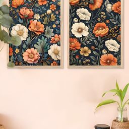 Kotart Brown & Green 2 Piece Wood Floral And Botanical Wall Paintings-picture-44