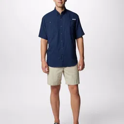 Columbia Men Classic Fit Button-Down Collar Solid Casual Shirt image 4