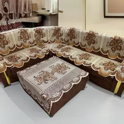 croox Polycotton Floral 3+1+1 Seater Sofa Cover-picture-12