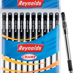 reynolds CHAMP BALL PEN SET (10 BLACK PENS) Ball Pen-picture-13