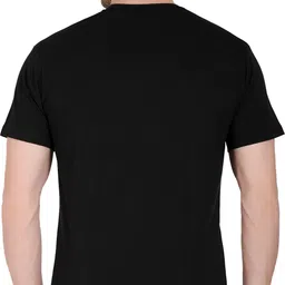 wike denimes Pack of 2 Men Printed Round Neck Polyester White, Black T-Shirt image 3