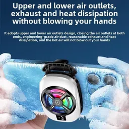 PAPLAJ ENTERPRISES Ultra-Fast Phone Cooler with RGB for Long Game Play 1 Fan Cooling Pad image 4