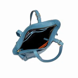 HIE Women Lisa Multi-Pocket Solid Structured Tote Bag image 5