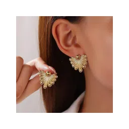 VIEN Gold Anti-Tarnish Gold Plated Stud Earrings image 1