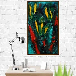 The Art House Blue & Yellow Abstract Painting Wall Art-image-63