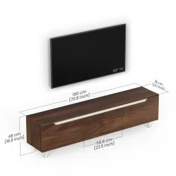 bluewud Blesky Engineering Wood Floor Standing Tv Entertainment Unit In Brown Maple Finish image 10