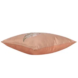 Home Beige & Green Floral Satin Square Cushion Covers image 2