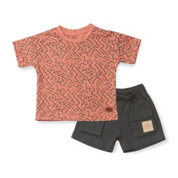 GJ baby Girls Printed Pure Cotton T-shirt with Shorts-picture-40