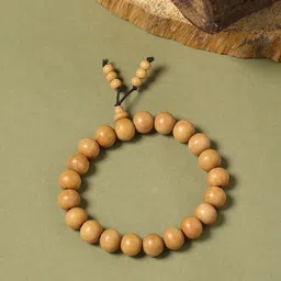 RDK Unisex Beige Wood Handcrafted Premium Sandalwood Charm Bracelet-picture-26