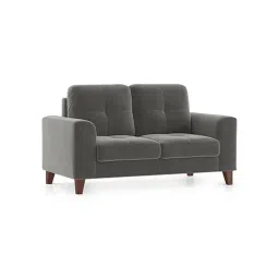 urban ladder create Verona Luxe 2 Seater Fabric Sofa in Ash Grey Velvet Colour-picture-11