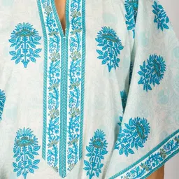 nihsamah Cotton Kaftan Nighty for Women — Printed Premium Stylish Loungewear, Comfortable Nightwear, Sleepwear for Ultimate Relaxation image 3