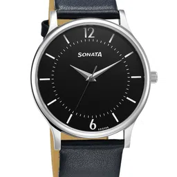 Sonata Men Brass Dial & Leather Straps Analogue Watch 77105SL18W-picture-42