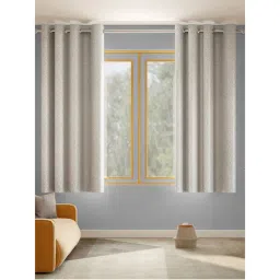 Haus & Kinder Willow Breeze Polyester Window Curtains Ivory (Pack of 2)-picture-18